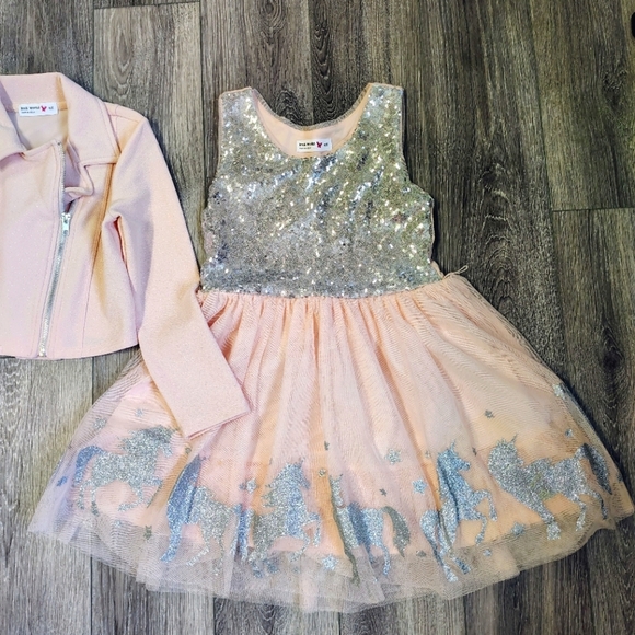 Daisy Sparkling Pink and Silver Unicorn Costume - Picture 1 of 6